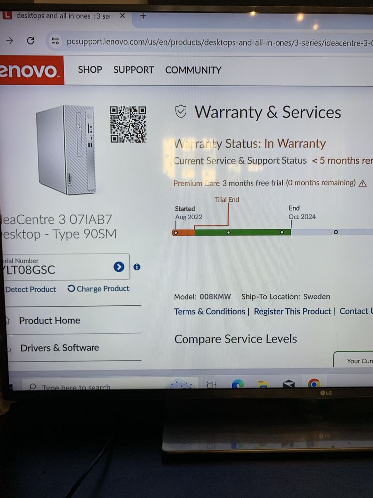 PC Ofice Lenovo IdeaCentre 3 , intel 12 gen, inca in garantie
