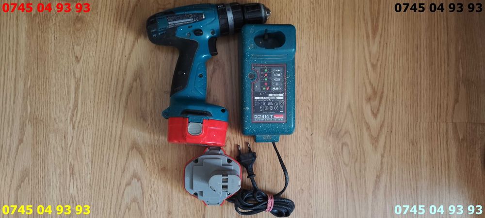 filetanta bormasina Makita 14.4v 8281D percutie 2 acumulatori slabi