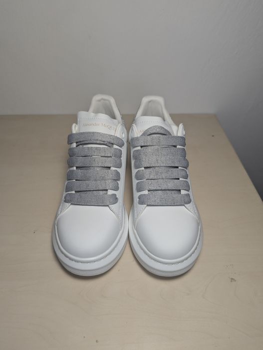 (Marime: 38) Alexander Mcqueen sclipici alb