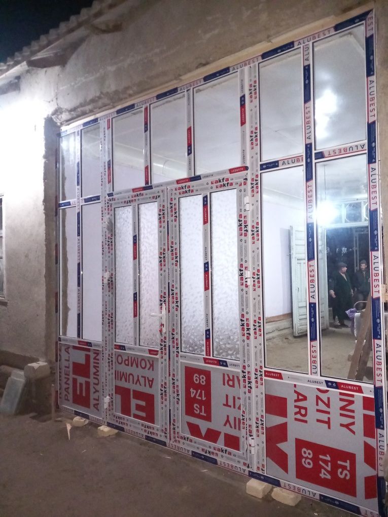 Akfa deraza va eshiklar vitrajlar tayorlab beramiz istalgan razmerlard