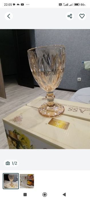 Продам бокалы б.у за 2500 пользовалась 1раз торг есть