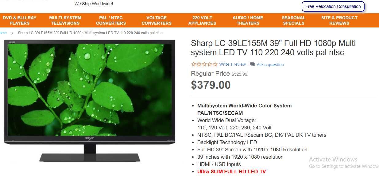 Продам  современный LED телевизор Sharp. Состояние отличное