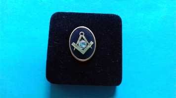 Insigna masonica cu montura cristal Swarowski