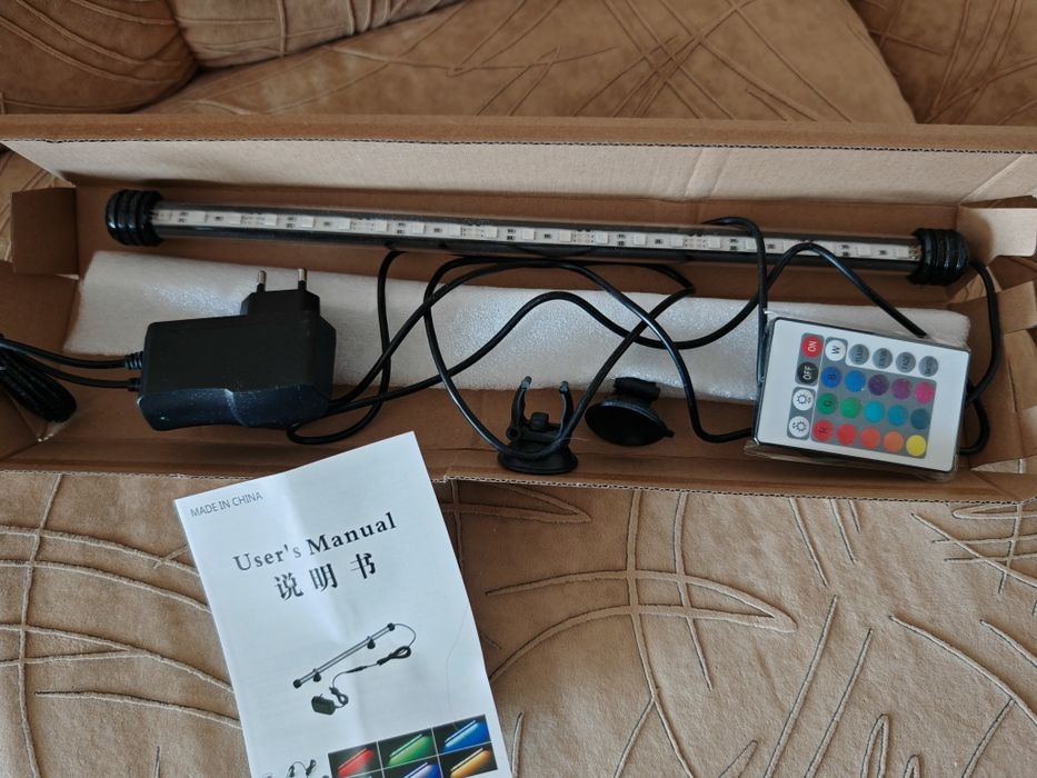 LED лампа за аквариум, 39 см RGB