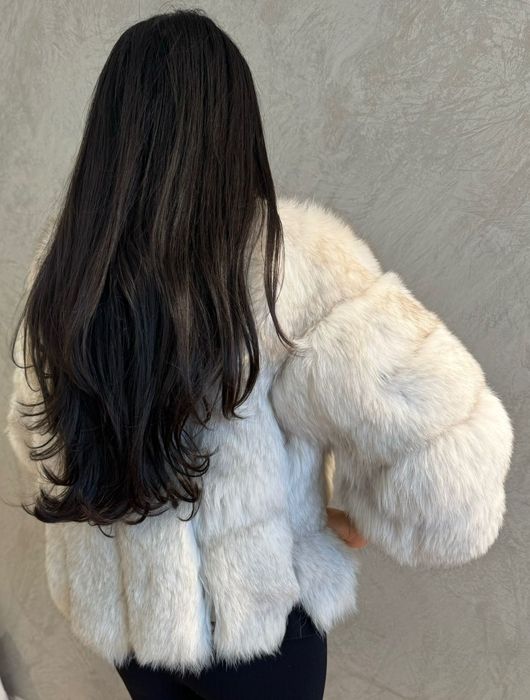 Дамско палто от естествен косъм