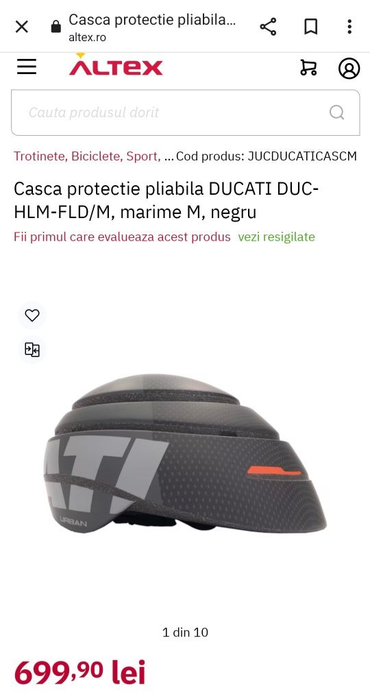Casca Protectie Pliabila DUCATI DUC-HLM-FLD/M M biciclete/scutere