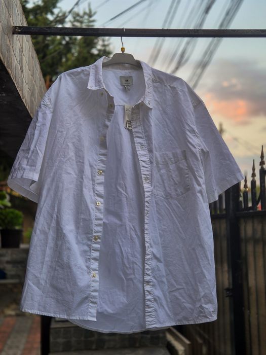 Camasa alba simplă lejeră XL noua H&M