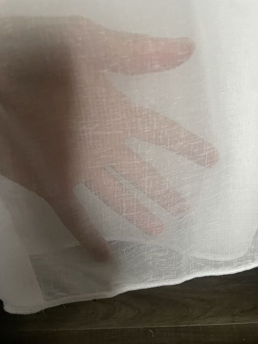 Perdea Triplu Voal Ivoire, Material Plin Ca Textura,