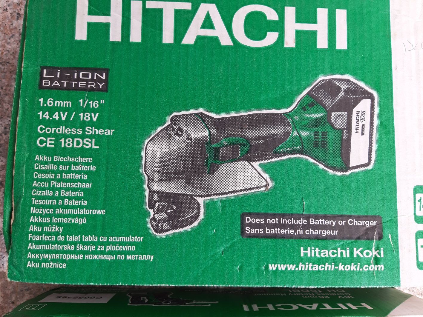 Hitachi foarfeca tabla , rotopercutor pe acumulatori nou