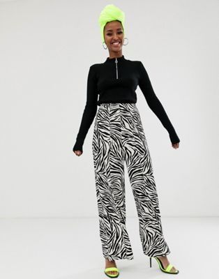 Pantaloni zebra print Asos
