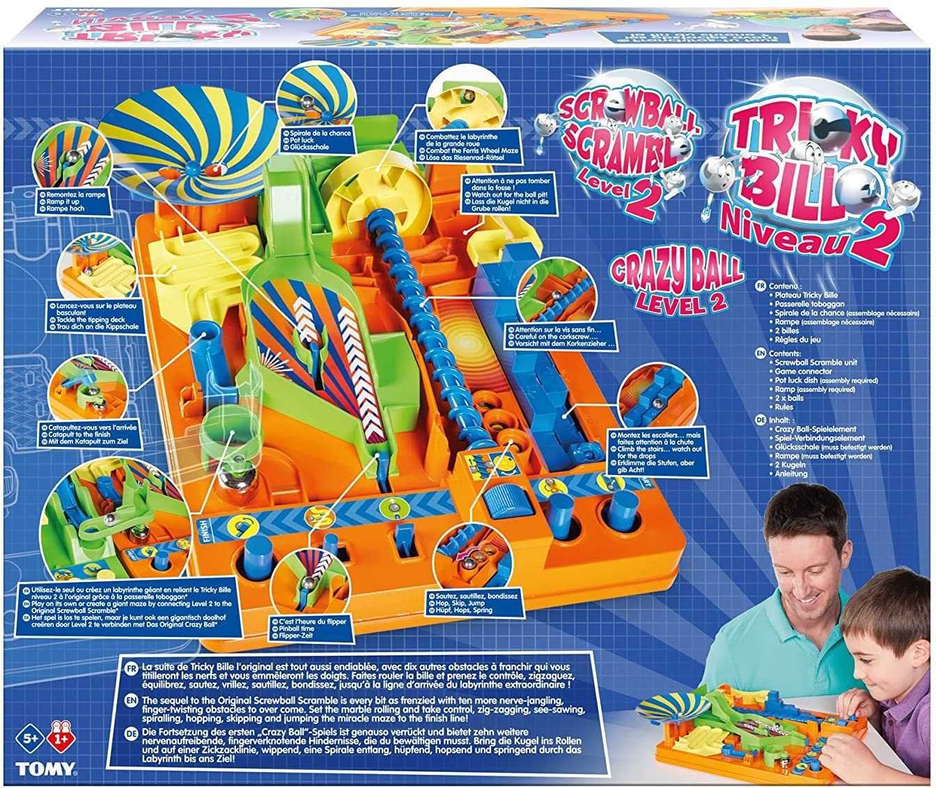 Лабиринт с топче Писта с Топчета Настолна игра Screwball Scramble TOMY