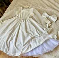 Белое платье, одела только 1 раз