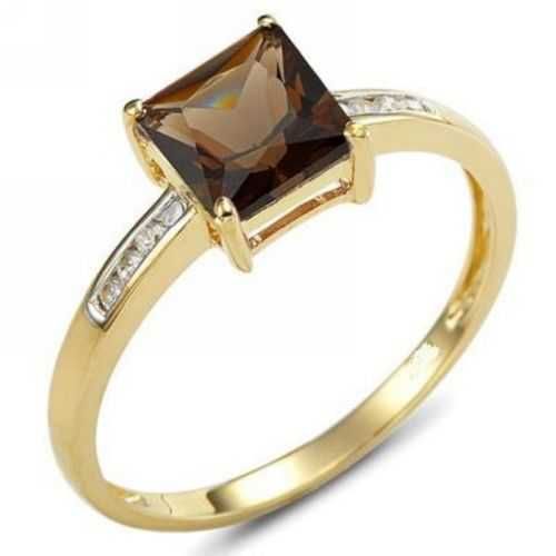 GPR135,inel placat cu aur 18k,model logodna, zirconiu alb/cafea