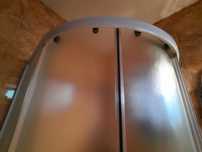 Vand cabina dus + cadita, sticla mata,,90x90cm