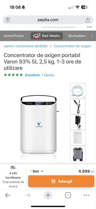Concentrator oxigen portabil