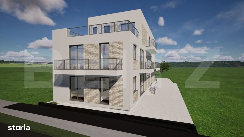 Apartament 3 camere in ansamblu rezidential nou cu gradina, zona Turda