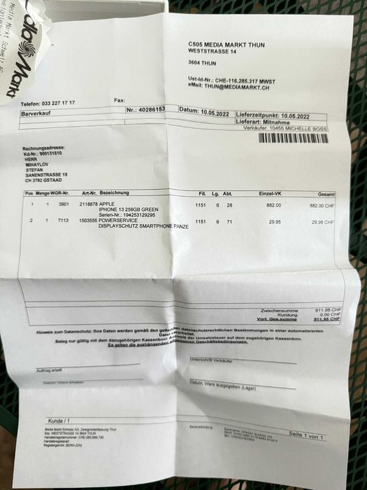 iPhone 13 – 256GB – Зелен цвят – Отлично състояние
