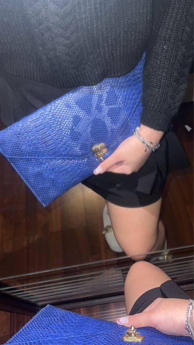 Geanta plic albastra