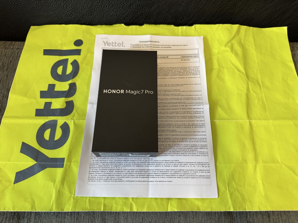 ЗАПЕЧАТАН 512GB Honor Magic 7 Pro 5G Гаранция Yettel 2028 г. Black