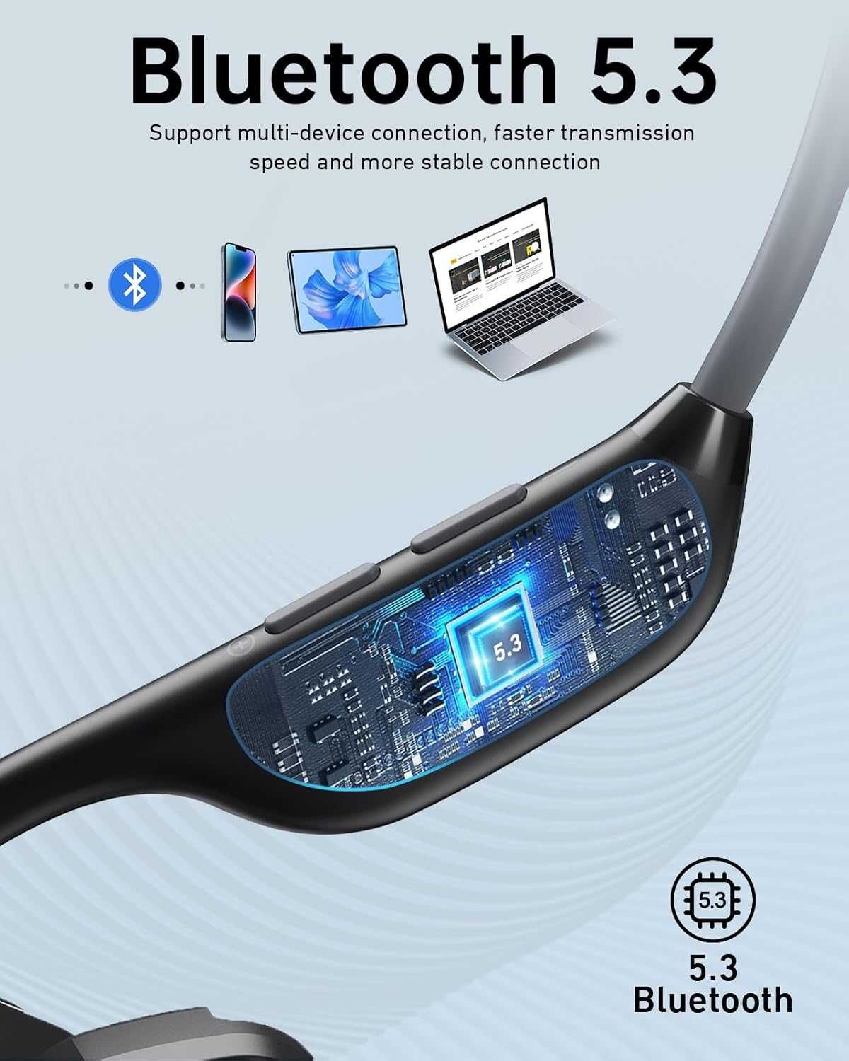 Безжични Bluetooth слушалки с отворено ухо ANCwear, 27g, 8 часа, IP67