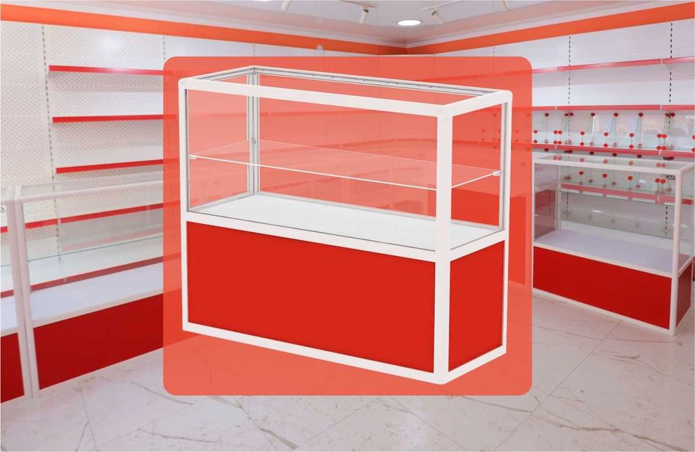 Прилавок торговый из профиля и стекла, Акция,витрина,для магазина tapr