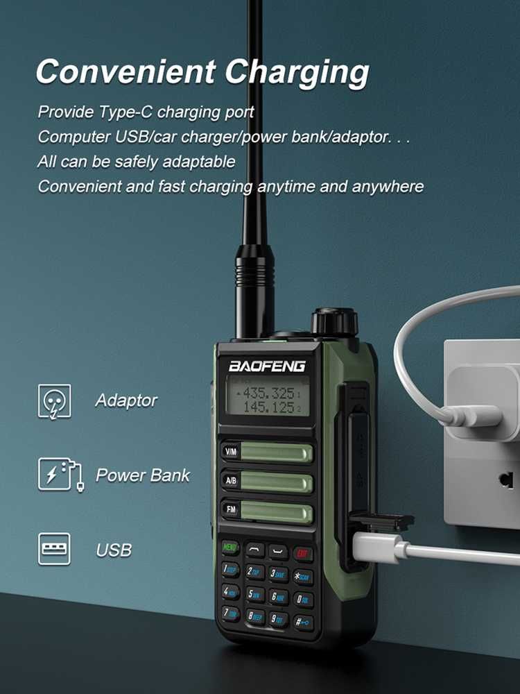 Нова РАДИОСТАНЦИЯ BAOFENG UV 16 Ultra 25w 12500mah двубандова ip68