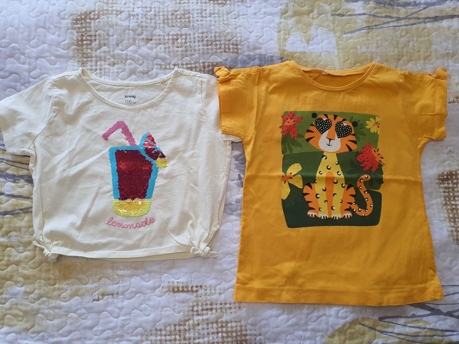 Летни и пролетни дрешки за момиченце размер 110- 116, без забележки