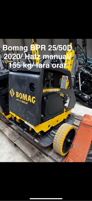 Talpa / placa compactoare Bomag 25/ 50 D / 155 kg / 2020 / Hatz
