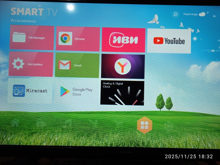 Продам почти НОВЫЙ SMART TV SHARKON Android и  можно как монитор-81sm