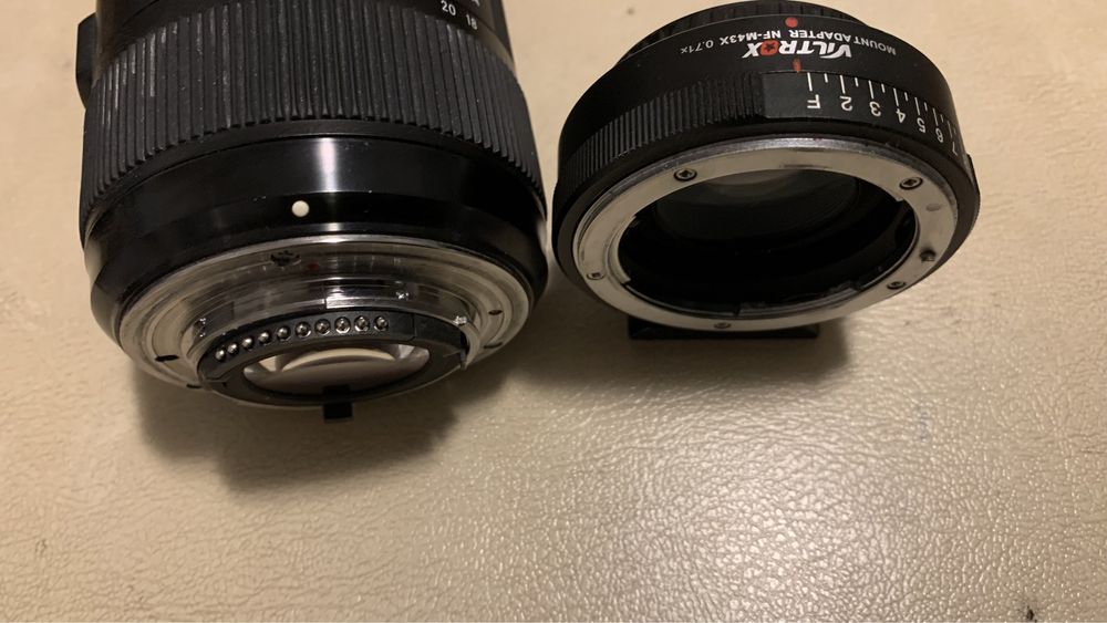 Sigma Art 18-35mm F1.8 HSM montura Nikon cu adaptor MFT