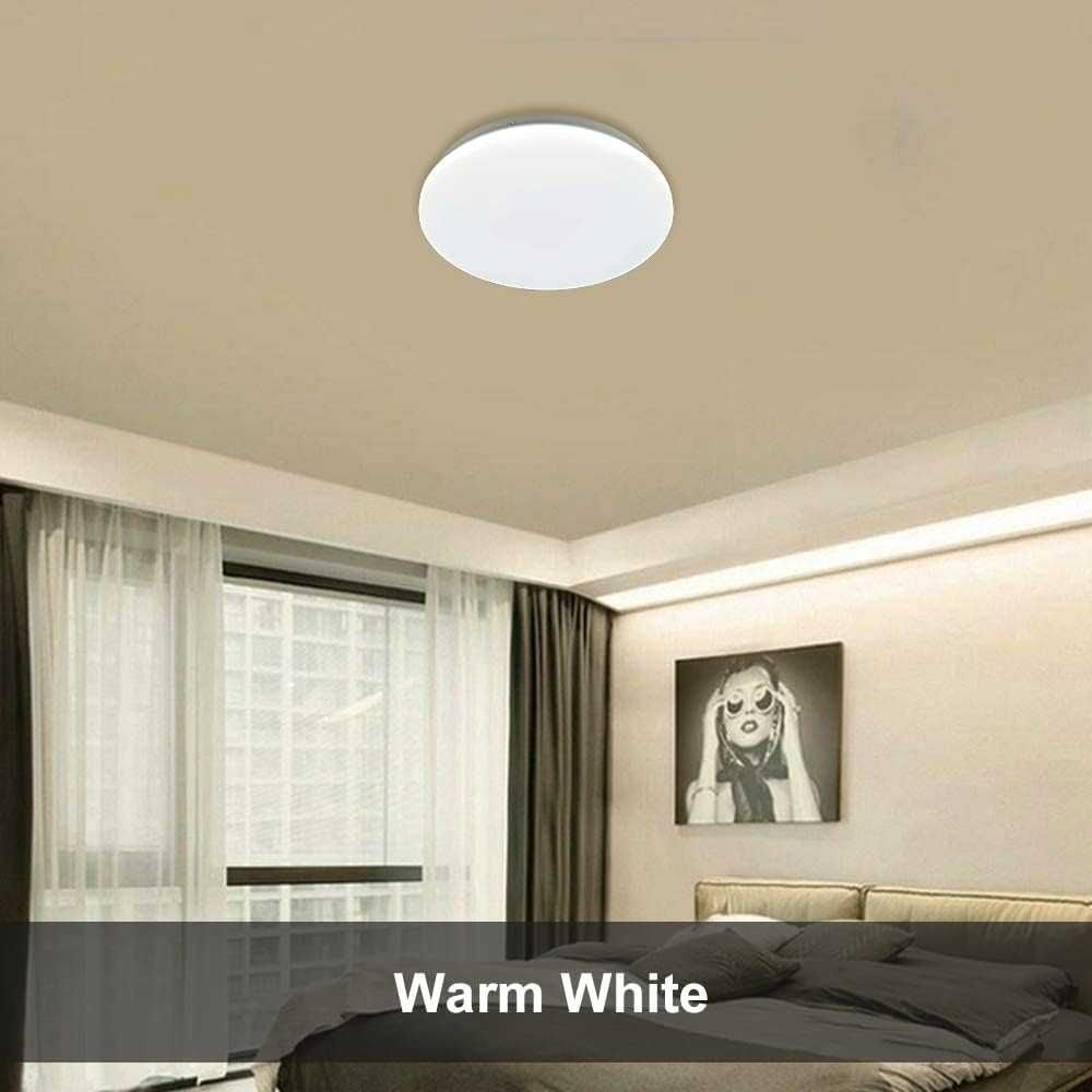LED таванна лампа 15W, топло бяла 3000K, 26см