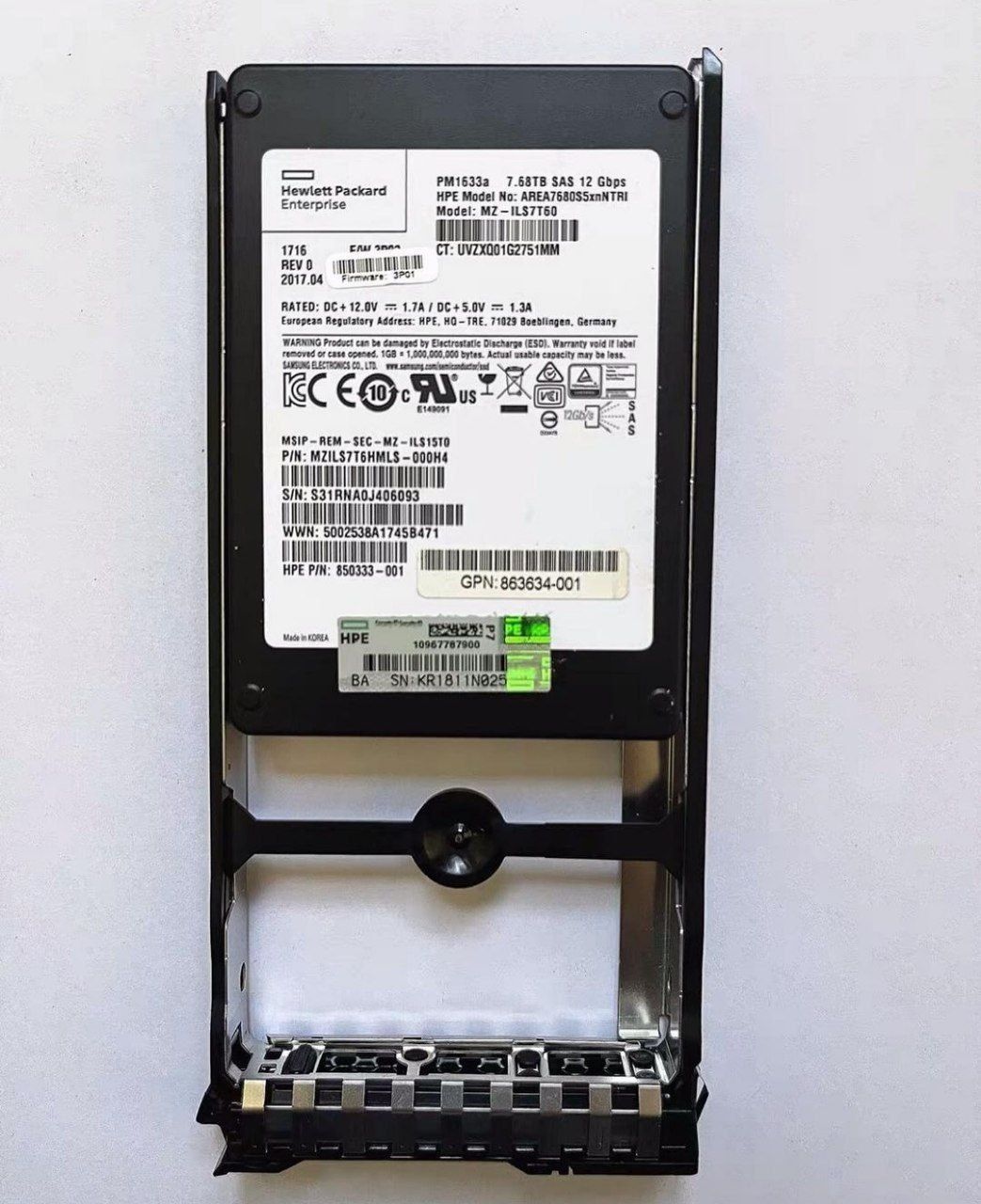 SSD Hpe 1.92 Tb sas 12G RI SFF 2.5
