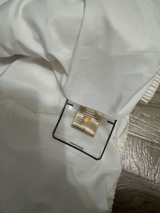 Geaca alba guler blana vulpe