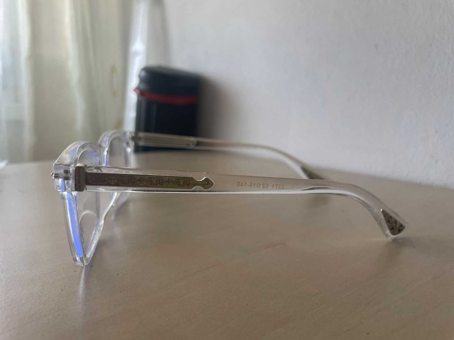 ochelari anti blue ligt Chrome Hearts, albi transparenti