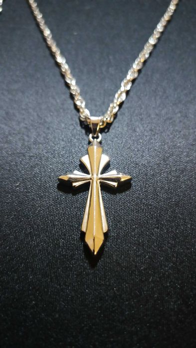 Colier și cruciuliță din oțel inoxidabil