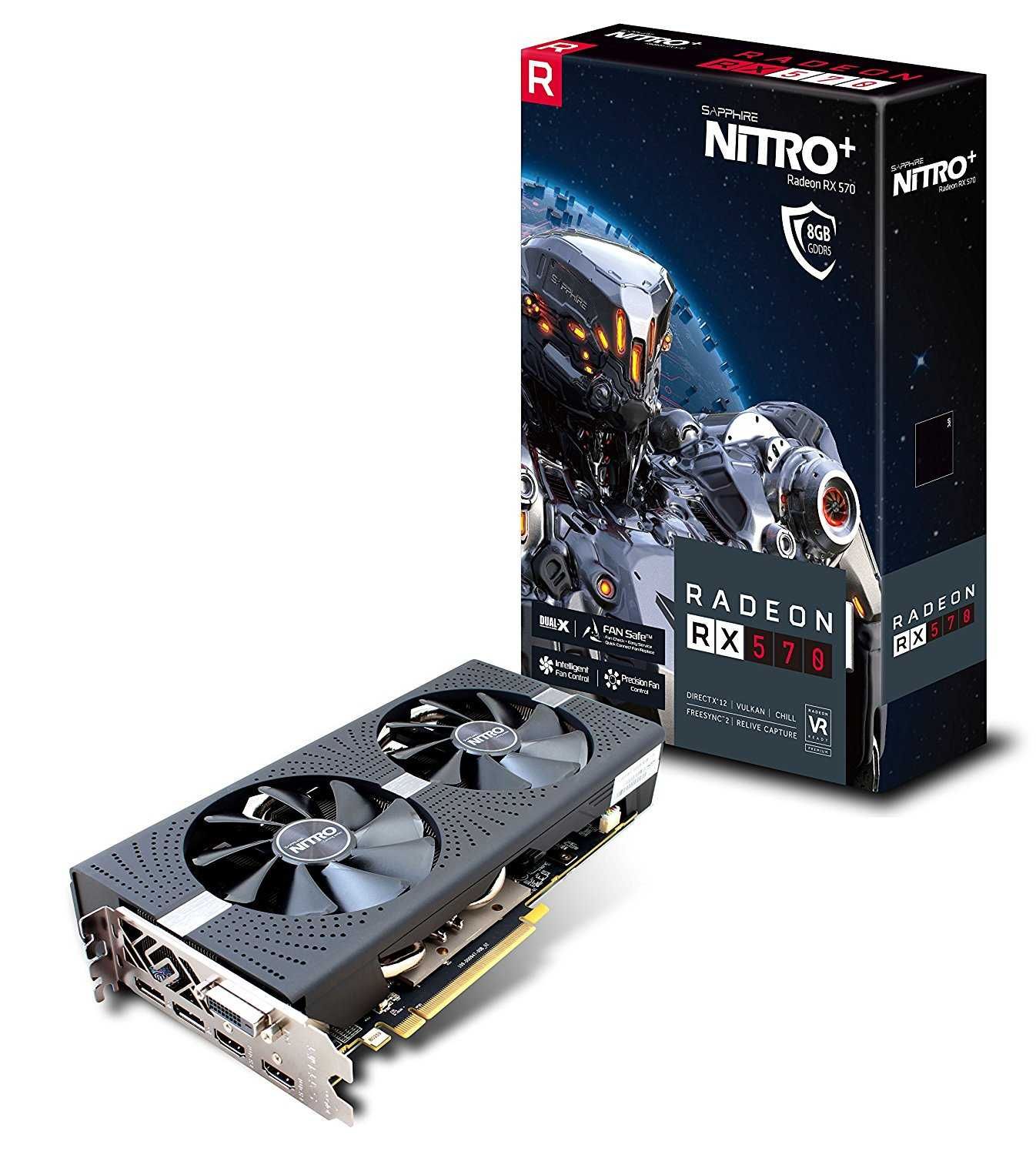 Видео карта SAPPHIRE Pulse Radeon RX 570 NITRO+ 4GB GDDR5 256bit