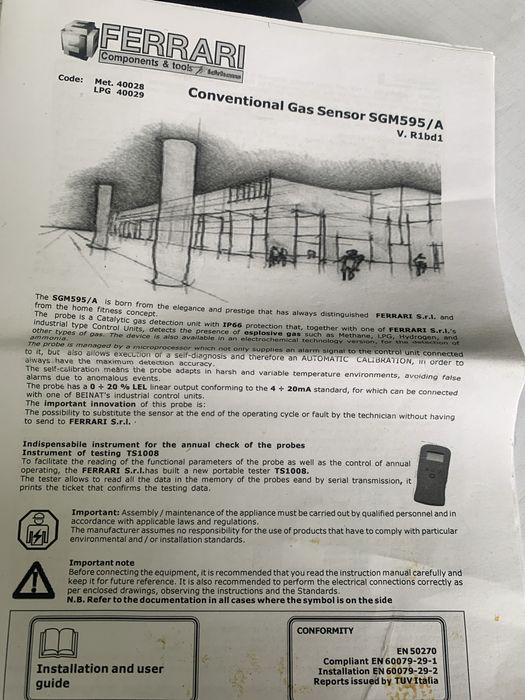 Senzor gaz industrial