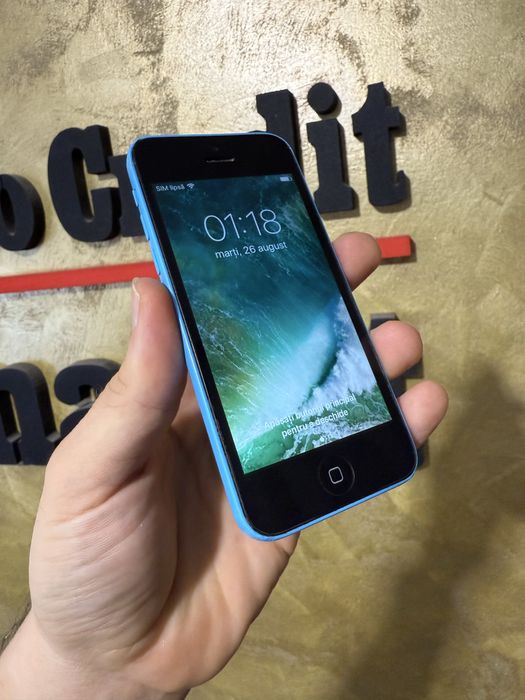 Apple iPhone 5C 32G Blue Albastru Stare Extrem de Buna Resetat Activat