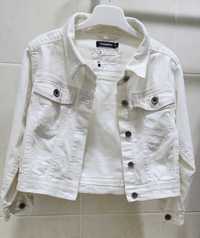 Курточка джинсовая белого цвета In extenso для девочки