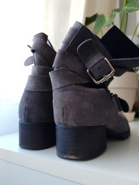 Botine damă 40 piele naturală întoarsă suede