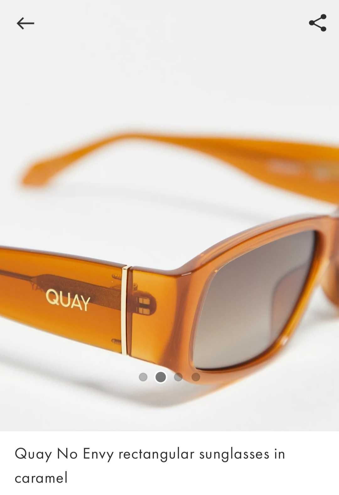 Слънчеви очила, Quay Australia, цвят Caramel ,Unisex Sunglasses