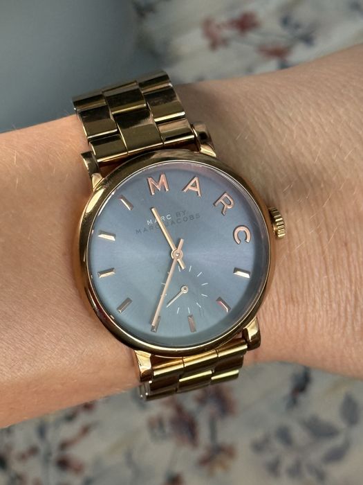 Ceas dama Marc Jacobs-rose gold, cadran albastru si rezistent