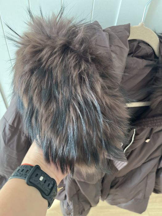 Зимно яке с естествен косъм