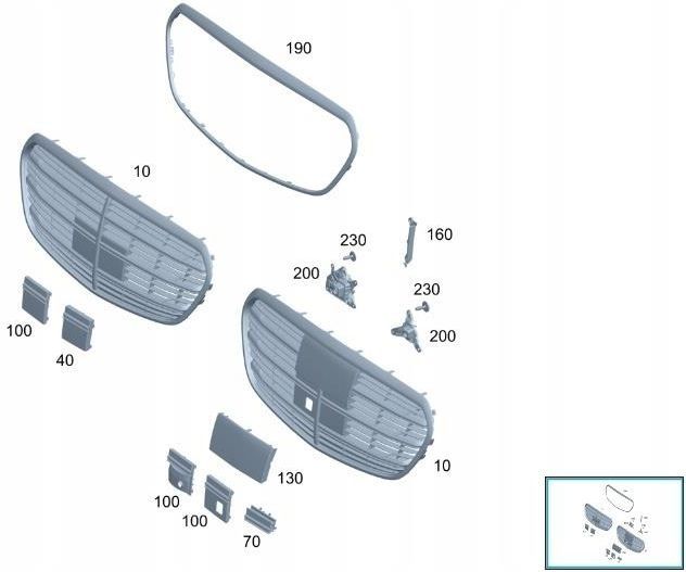 W223 решетка Mercedes ACC дистроник камера лайсна