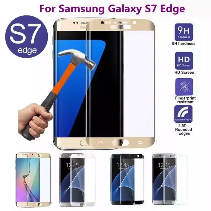 Стъклен протектор за Samsung Galaxy S7 Edge / S8 / S8+ S9 3D 4D