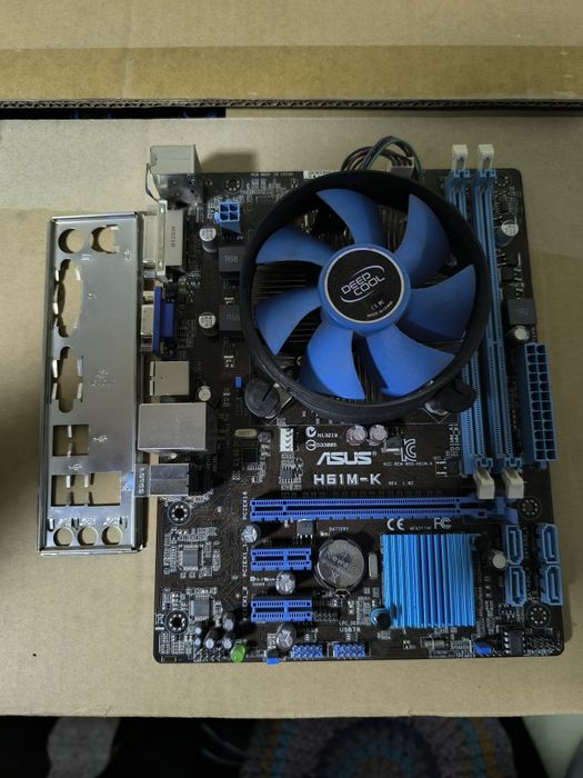 ASUS H61M-K + i3-3240+вертушка. 6000 тг