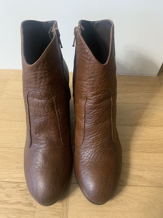 Полусапожки натуральная, мягкая кожа, коричневые. Производство Италия.