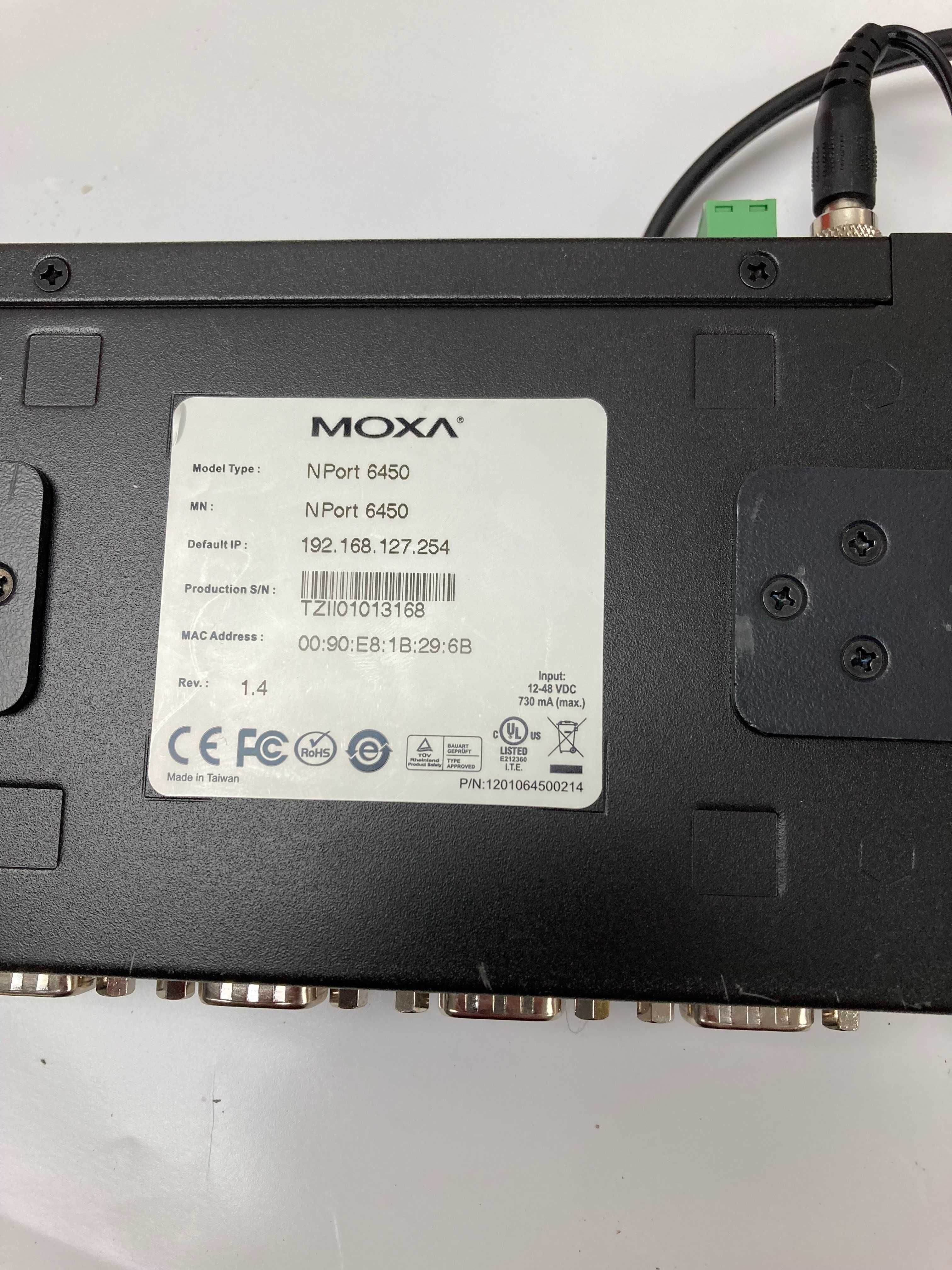 MOXA NPort 6450, 4-port RS-232/422/485 secure terminal servers