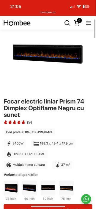 Semineu electric 188 cm