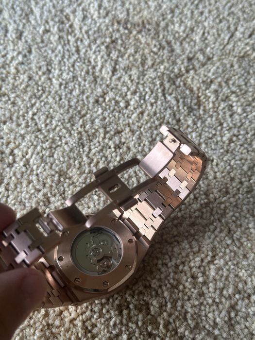 Ceas Seiko Royal Oak Rose Gold Black Mod